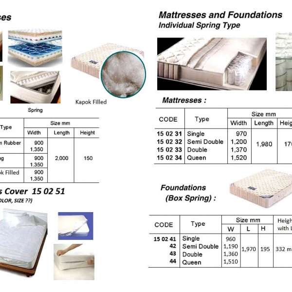 150207-MATTRESS SPRING TYPE, 1350X2000X150MM