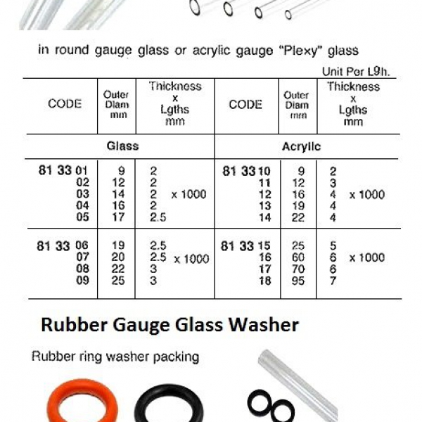 813302-GAUGE GLASS ROUND, OD-12XT-2XL-1000MM